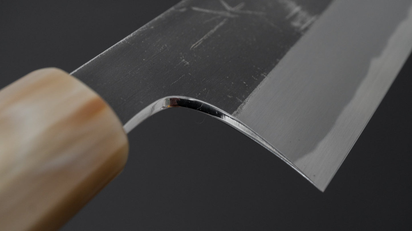 Hitohira Togashi Blue #2 Kurouchi Kiritsuke Gyuto 210mm Ebony Handle