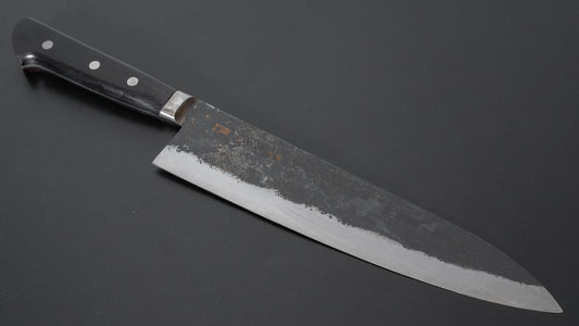 Morihei Hisamoto Kurouchi Wit #1 Gyuto 240 mm Pakka-handvat