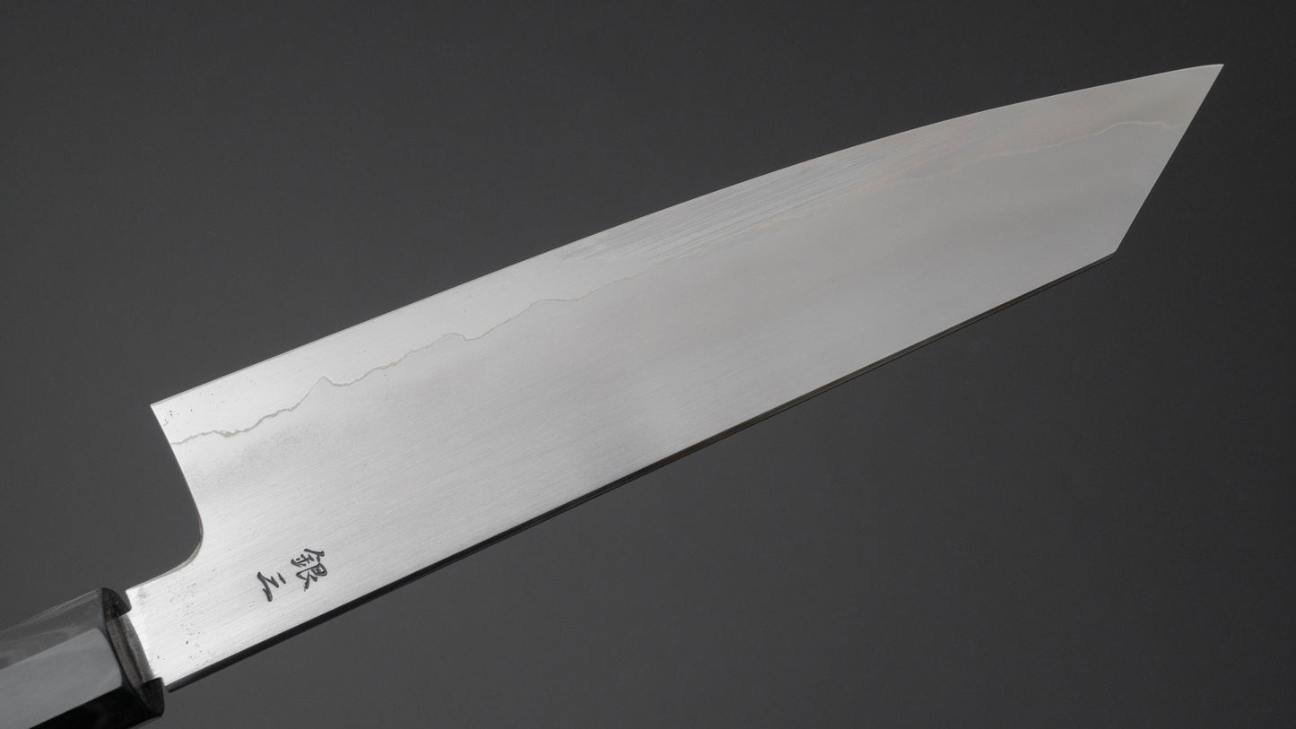Tetsujin Zilver #3 Ukiba Kiritsuke Gyuto 210 mm Taihei Tagayasan-handvat