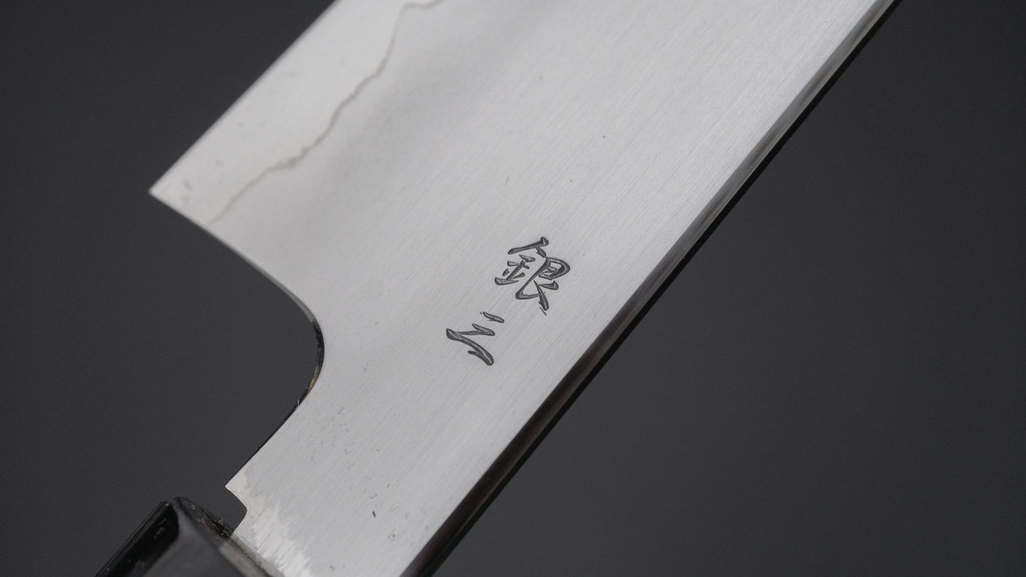 Tetsujin Zilver #3 Ukiba Kiritsuke Gyuto 210 mm Taihei Tagayasan-handvat