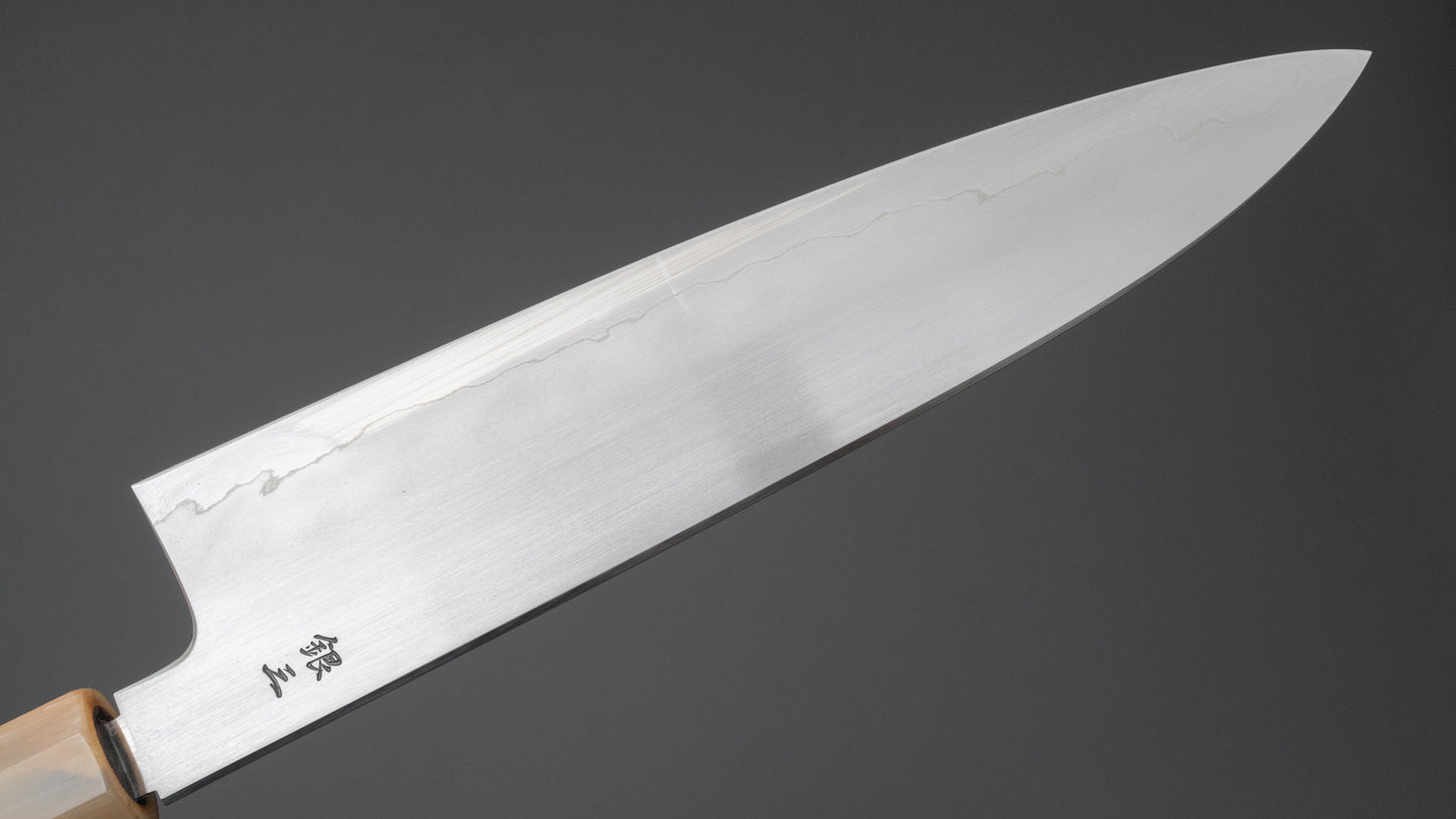 Tetsujin Zilver #3 Ukiba Gyuto 210 mm Taihei palissander handvat