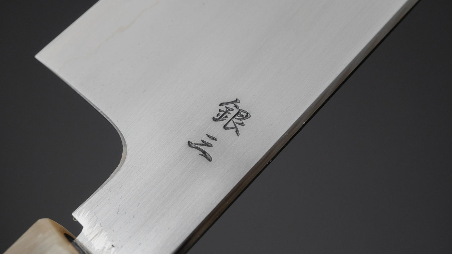 Tetsujin Zilver #3 Ukiba Kiritsuke Gyuto 210 mm Taihei palissander handvat
