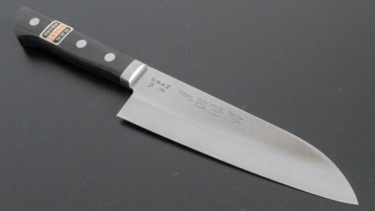 Hitohira Imojiya MZ Blue #2 Stainless Clad Santoku 145mm Pakka Handle