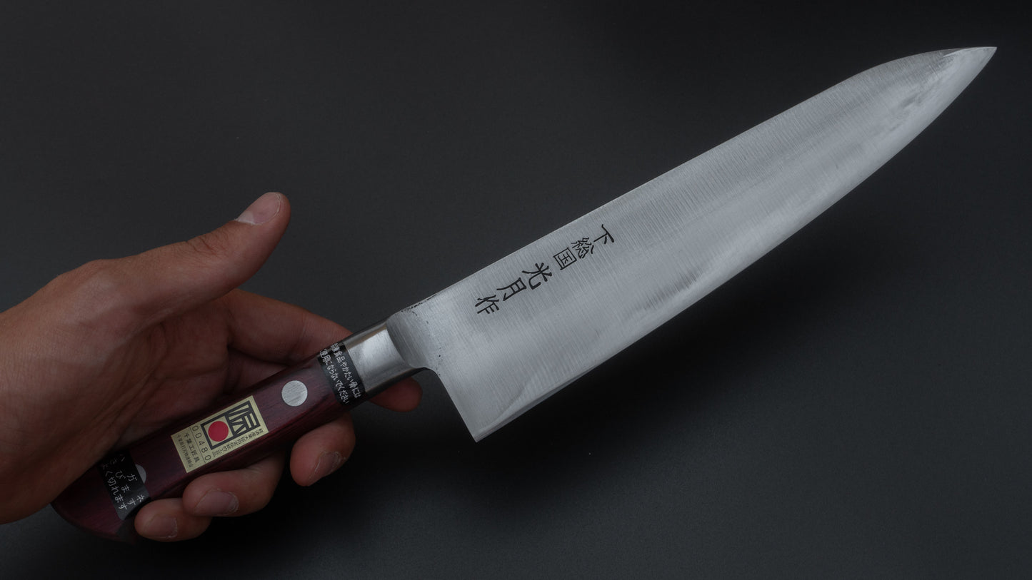 Kogetsu Wit #1 Gyuto 210 mm wijnpakka-handvat 