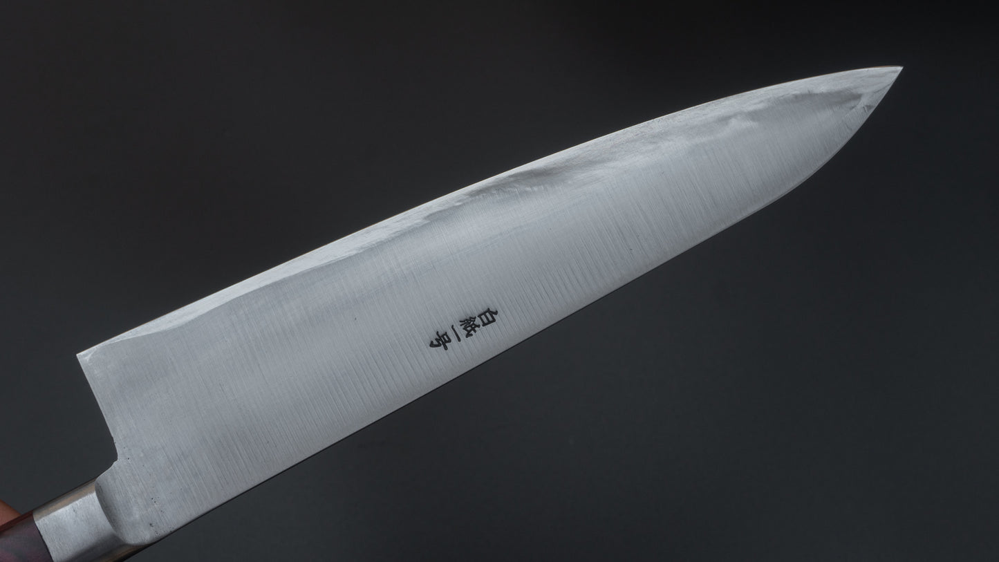 Kogetsu Wit #1 Gyuto 210 mm wijnpakka-handvat 