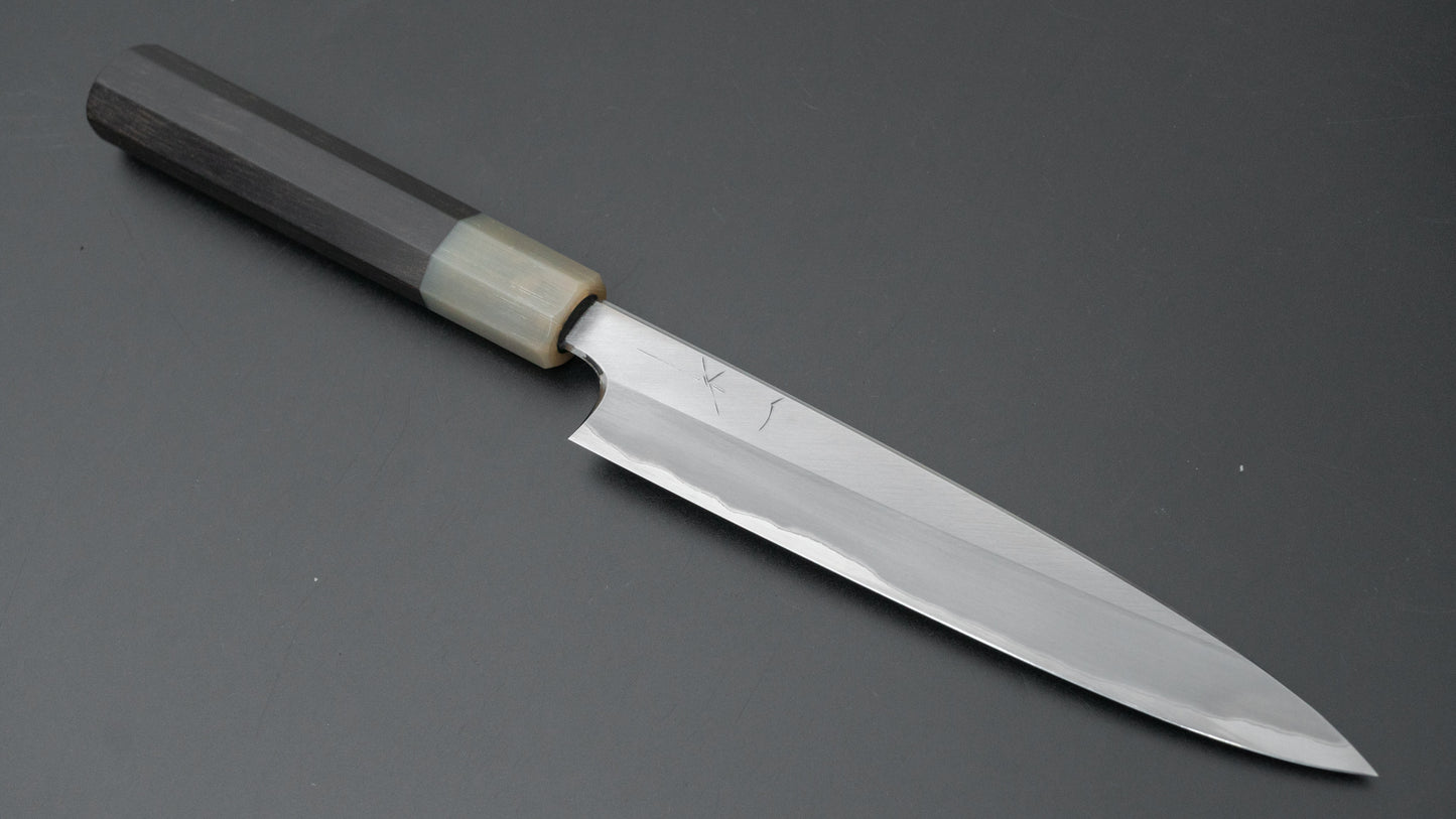 Hitohira Togashi Blue #1 Stainless Clad Migaki Petty 165mm Taihei Ebony Handle