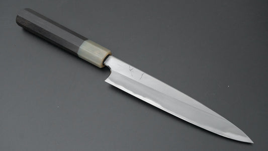 Hitohira Togashi Blue #1 Stainless Clad Migaki Petty 165mm Taihei Ebony Handle