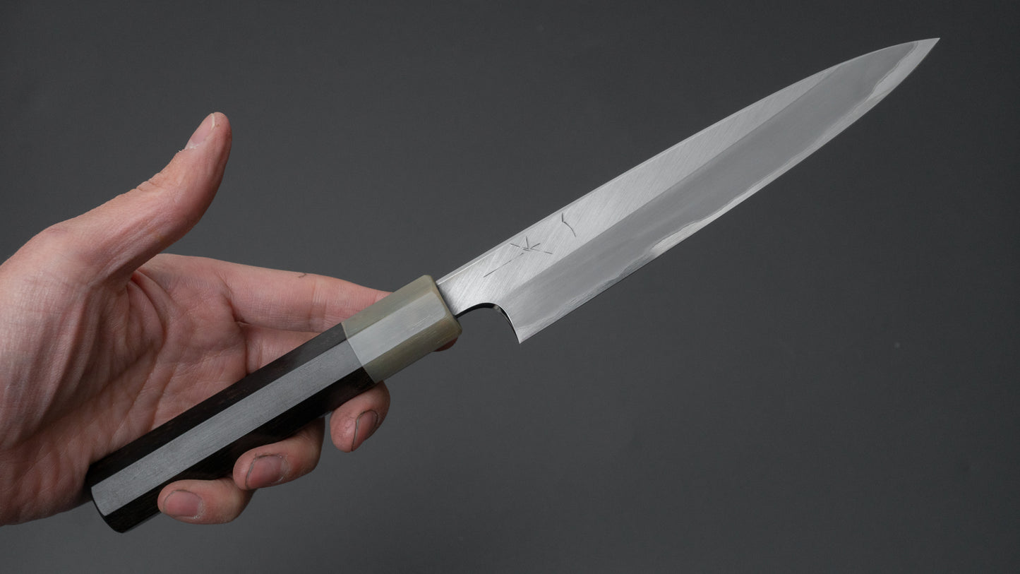 Hitohira Togashi Blue #1 Stainless Clad Migaki Petty 165mm Taihei Ebony Handle