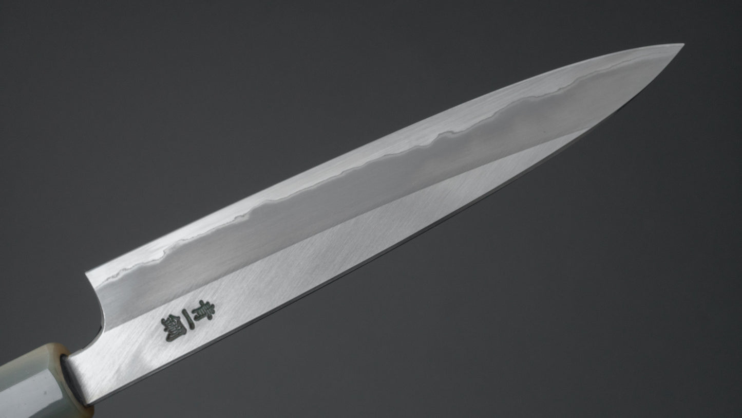 Hitohira Togashi Blue #1 Stainless Clad Migaki Petty 165mm Taihei Ebony Handle