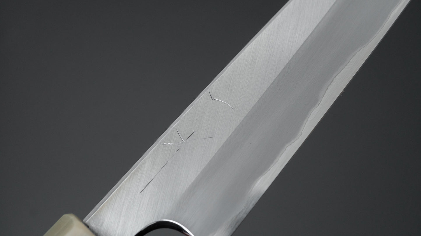 Hitohira Togashi Blue #1 Stainless Clad Migaki Petty 165mm Taihei Ebony Handle