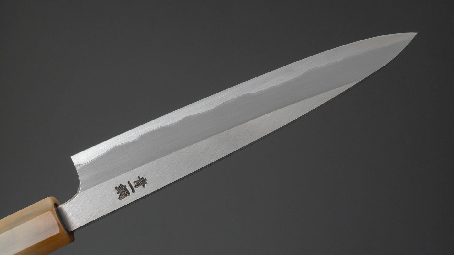 Hitohira Togashi Blue #1 Stainless Clad Migaki Petty 165mm Ziricote Handle