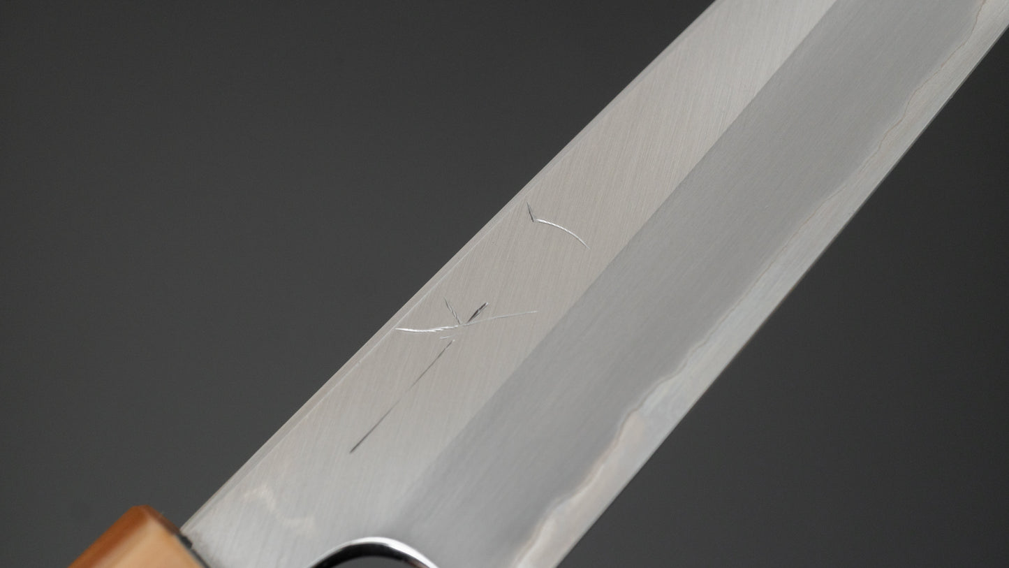 Hitohira Togashi Blue #1 Stainless Clad Migaki Petty 165mm Ziricote Handle