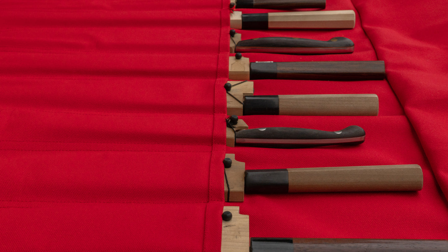 HI-CONDITION Hanpu Canvas 9-vaks messenrol Rood