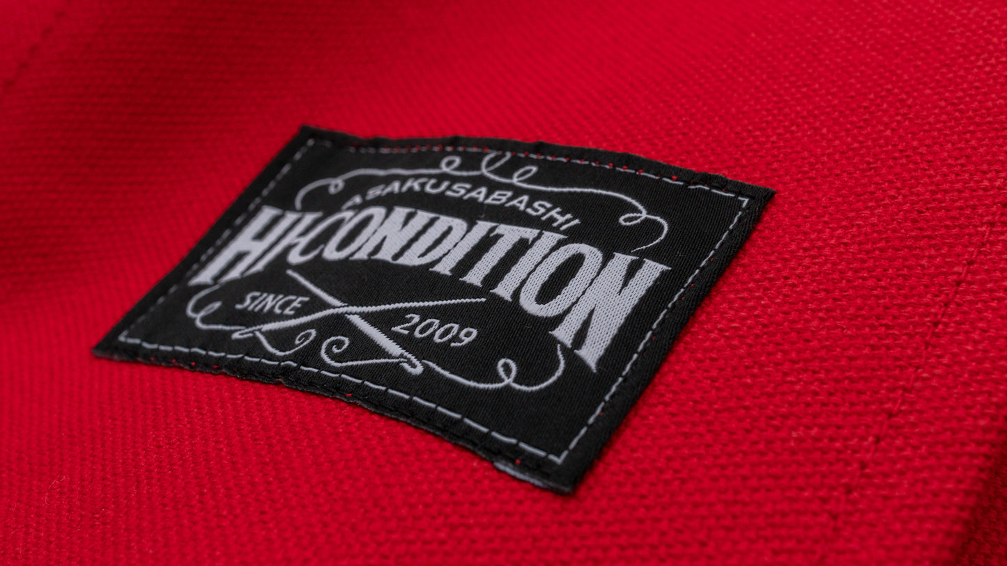 HI-CONDITION Hanpu Canvas 9-vaks messenrol Rood