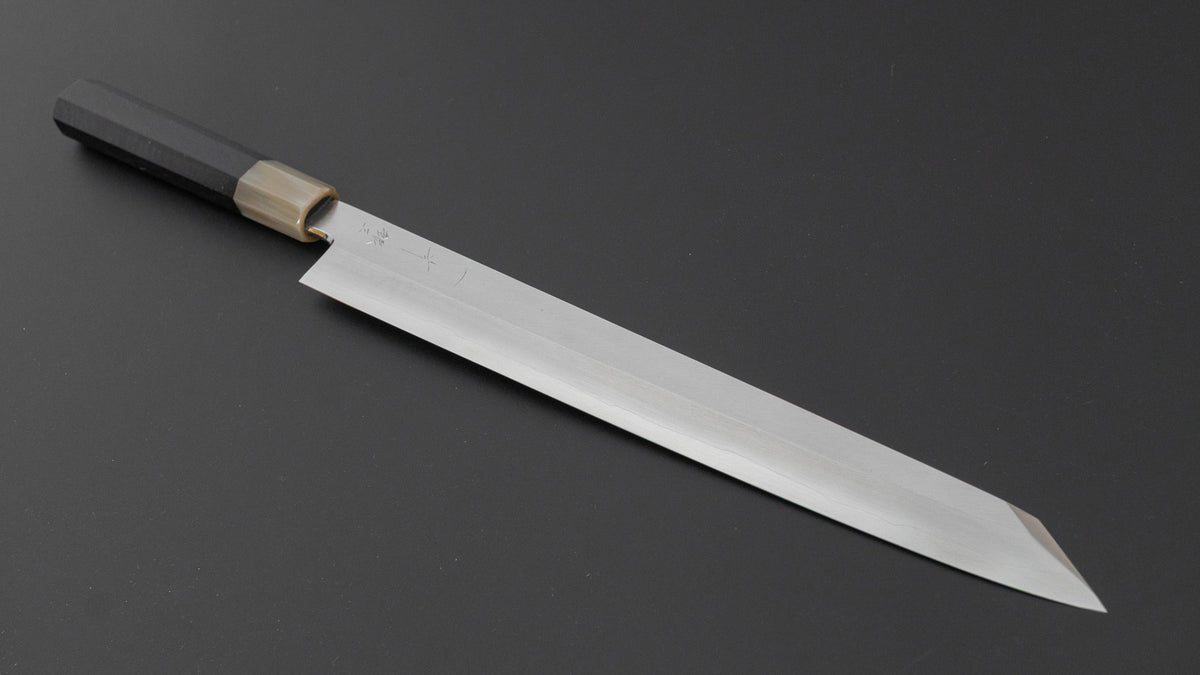 Hitohira Nakagawa Katsushiro Silver #3 Kiritsuke Yanagiba 300mm Ebony Handle (Saya)