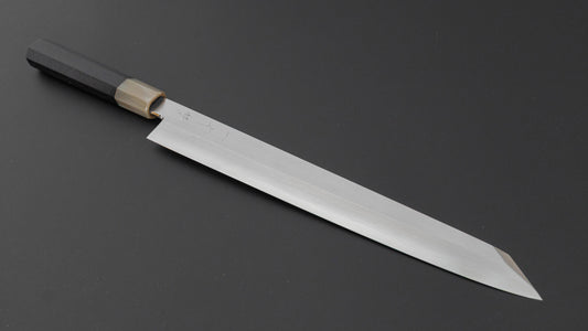 Hitohira Nakagawa Katsushiro Silver #3 Kiritsuke Yanagiba 300mm Ebony Handle (Saya)
