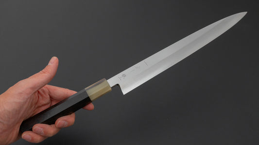 Hitohira Nakagawa Katsushiro Silver #3 Yanagiba 240mm Ebony Handle (Saya)