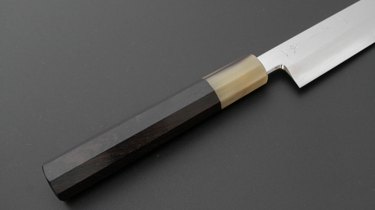 Hitohira Nakagawa Katsushiro Silver #3 Yanagiba 240mm Ebony Handle (Saya)