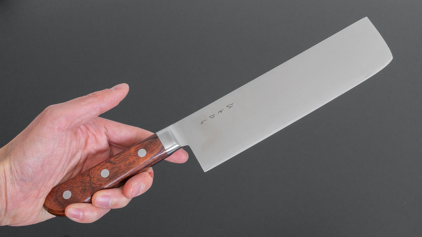 Hitohira KH Stainless Nakiri 180mm Imitation Mahogany Handle