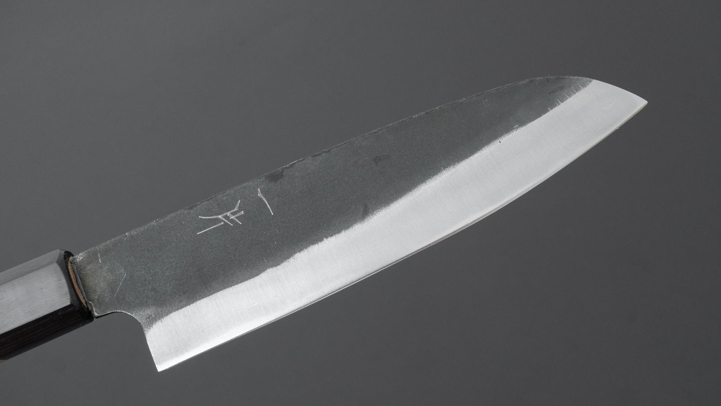 Hitohira Hizen Kurouchi Blue #1 Santoku 165mm Walnut Handle