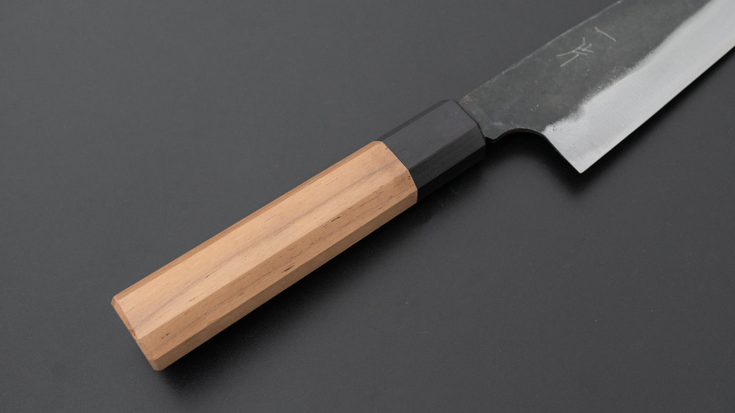 Hitohira Hizen Kurouchi Blue #1 Gyuto 155 mm walnoot handvat