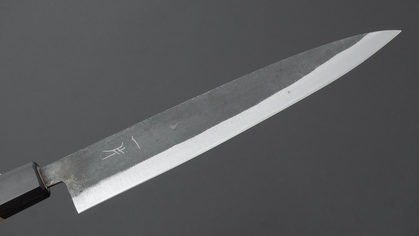 Hitohira Hizen Kurouchi Blue #1 Sujihiki 240mm Walnut Handle
