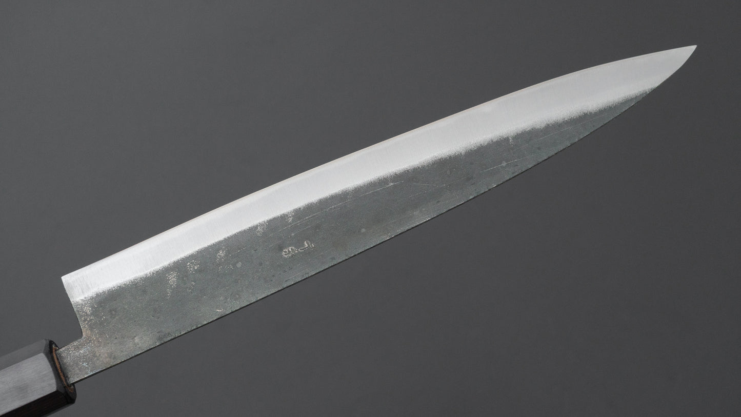 Hitohira Hizen Kurouchi Blue #1 Sujihiki 240mm Walnut Handle