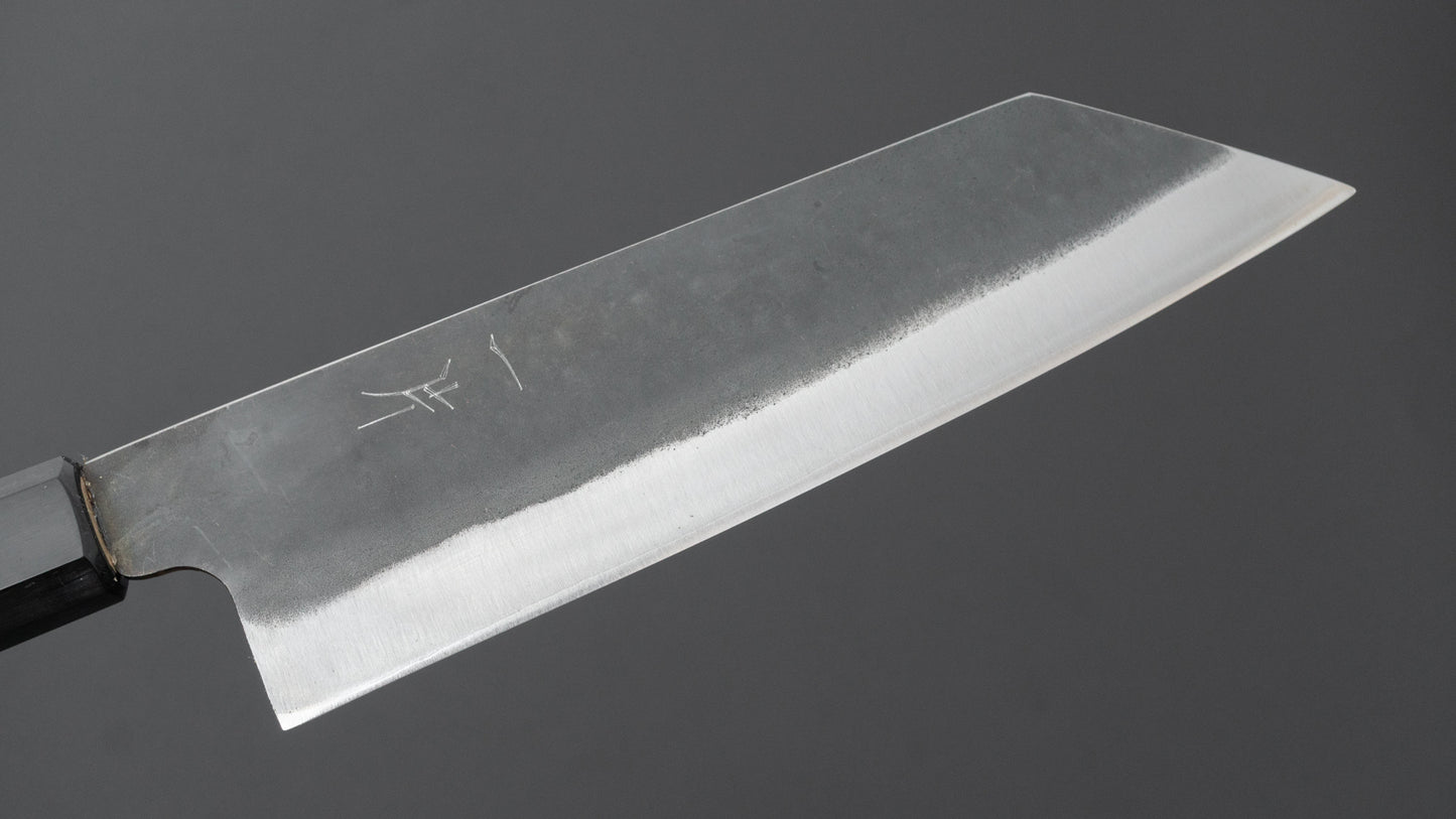 Hitohira Hizen Kurouchi Blue #1 Stainless Clad Bunka 190mm Ho Wood Handle