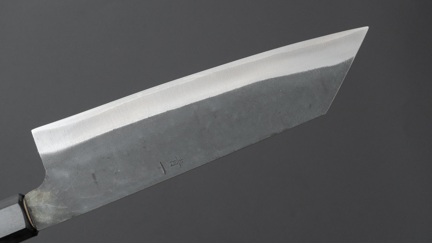 Hitohira Hizen Kurouchi Blue #1 Stainless Clad Bunka 190mm Ho Wood Handle