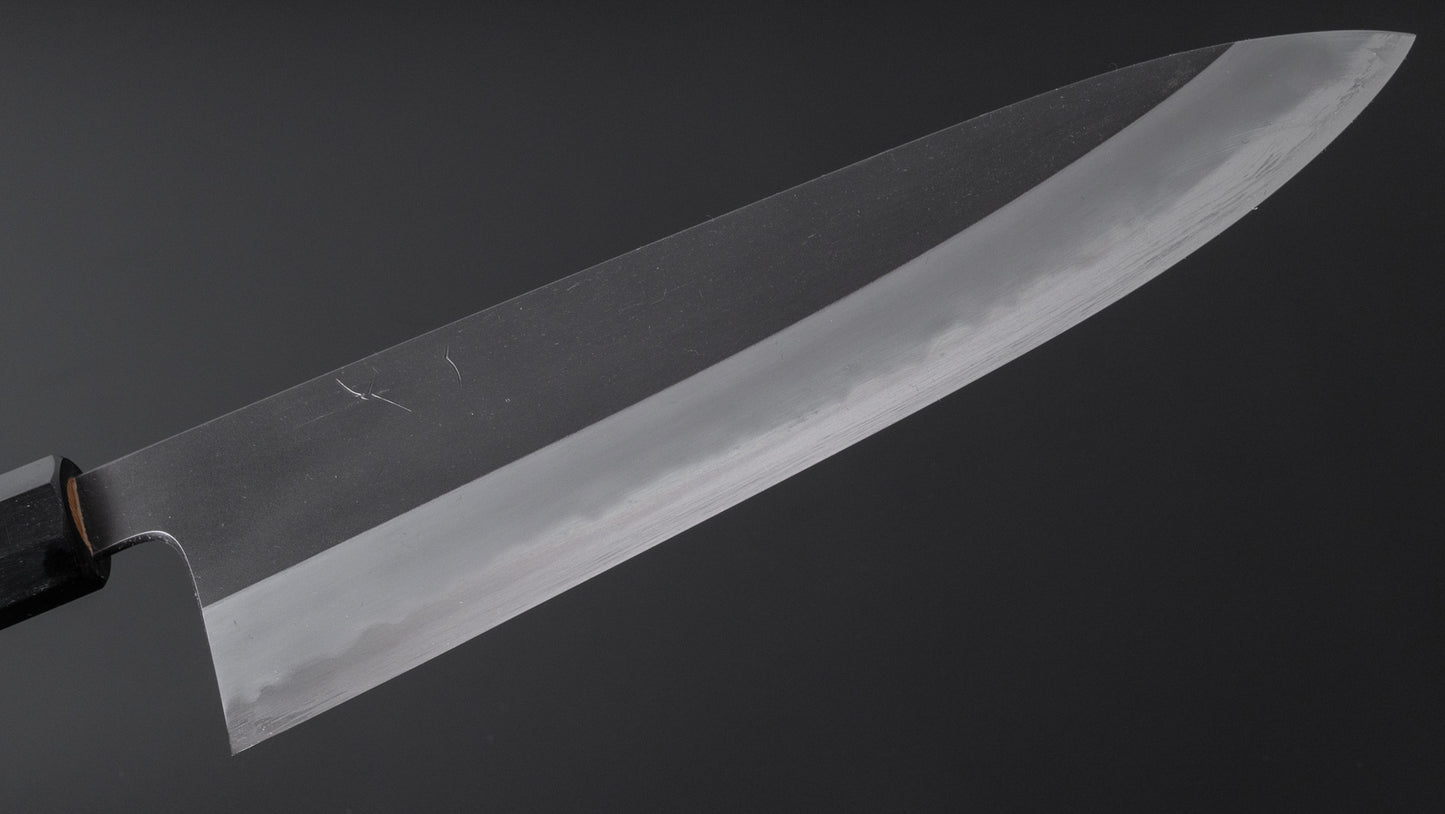 Hitohira Tanaka Kyuzo Blue #1 Kurouchi Gyuto 240mm Yakusugi Cedar Handle (Extra Height)