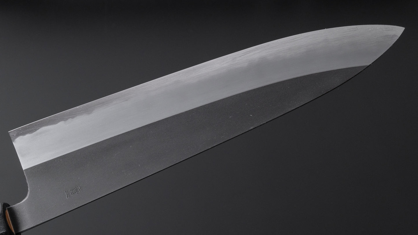 Hitohira Tanaka Kyuzo Blue #1 Kurouchi Gyuto 240mm Yakusugi Cedar Handle (Extra Height)