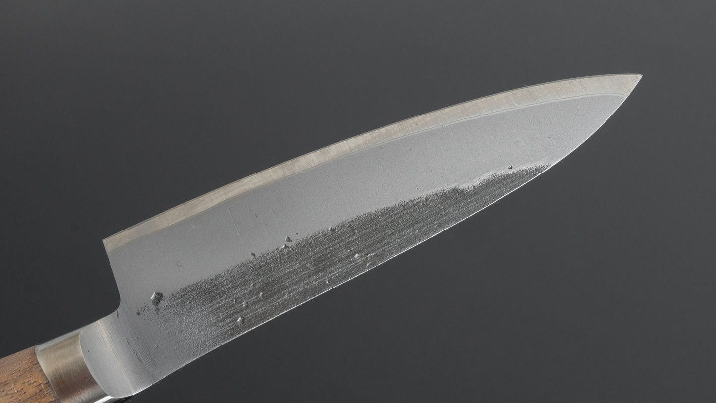 Hitohira TD Blue #2 Stainless Clad Nashiji Yo Paring 90mm Walnut Handle