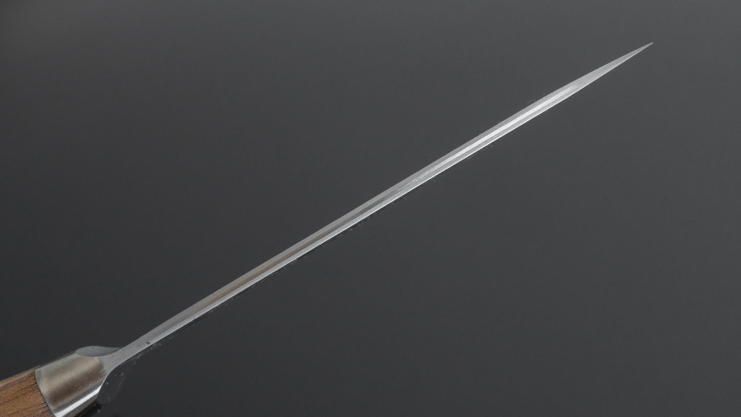 Hitohira TD Blue #2 Stainless Clad Nashiji Yo Paring 90mm Walnut Handle