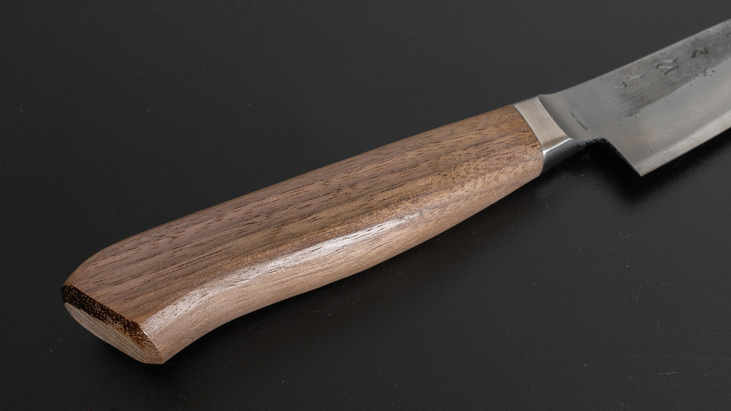 Hitohira TD Blue #2 Stainless Clad Nashiji Yo Paring 90mm Walnut Handle