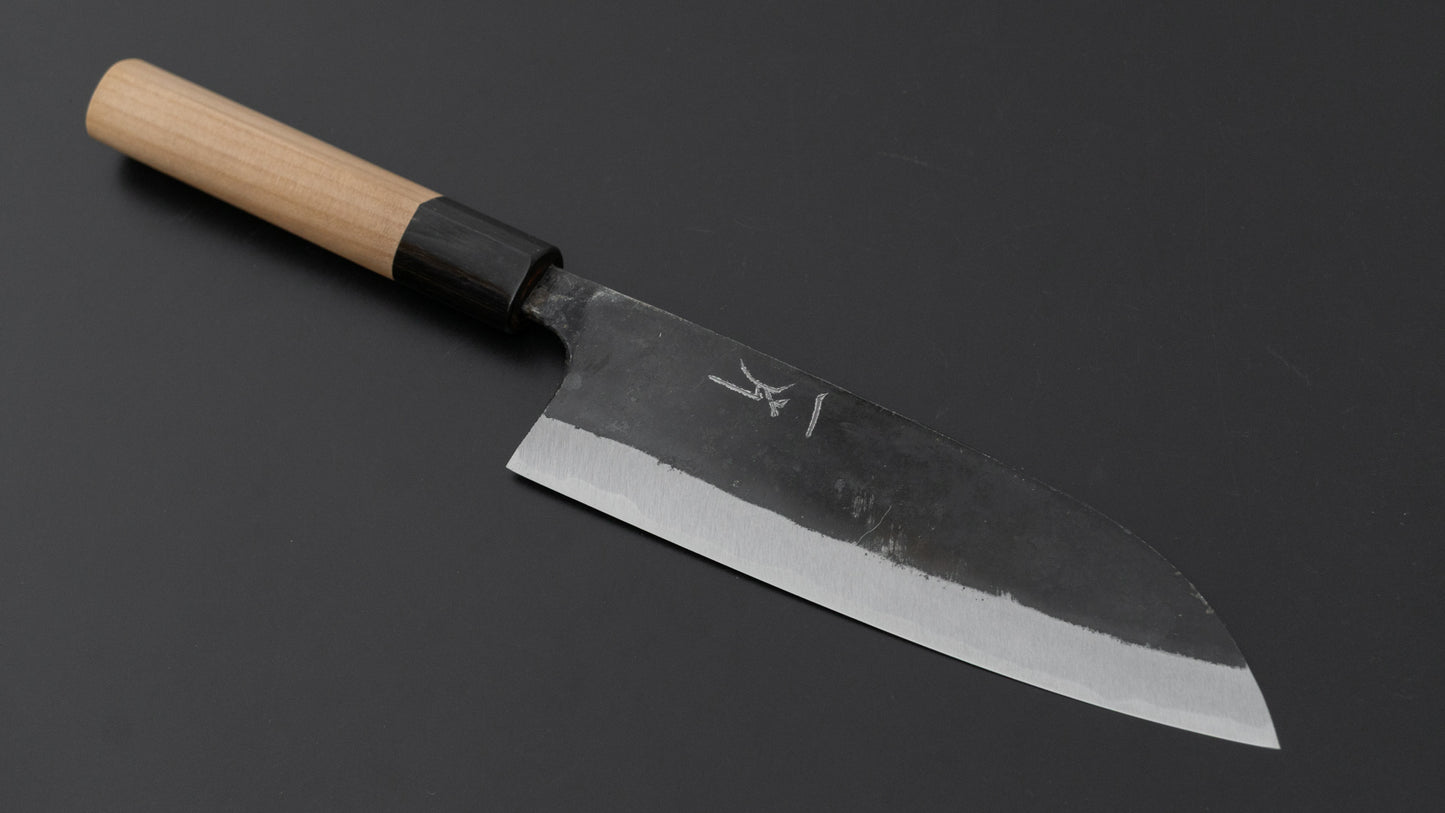 Hitohira Onihiro Wit #1 Santoku 150 mm Ho houten handvat (D-vorm)