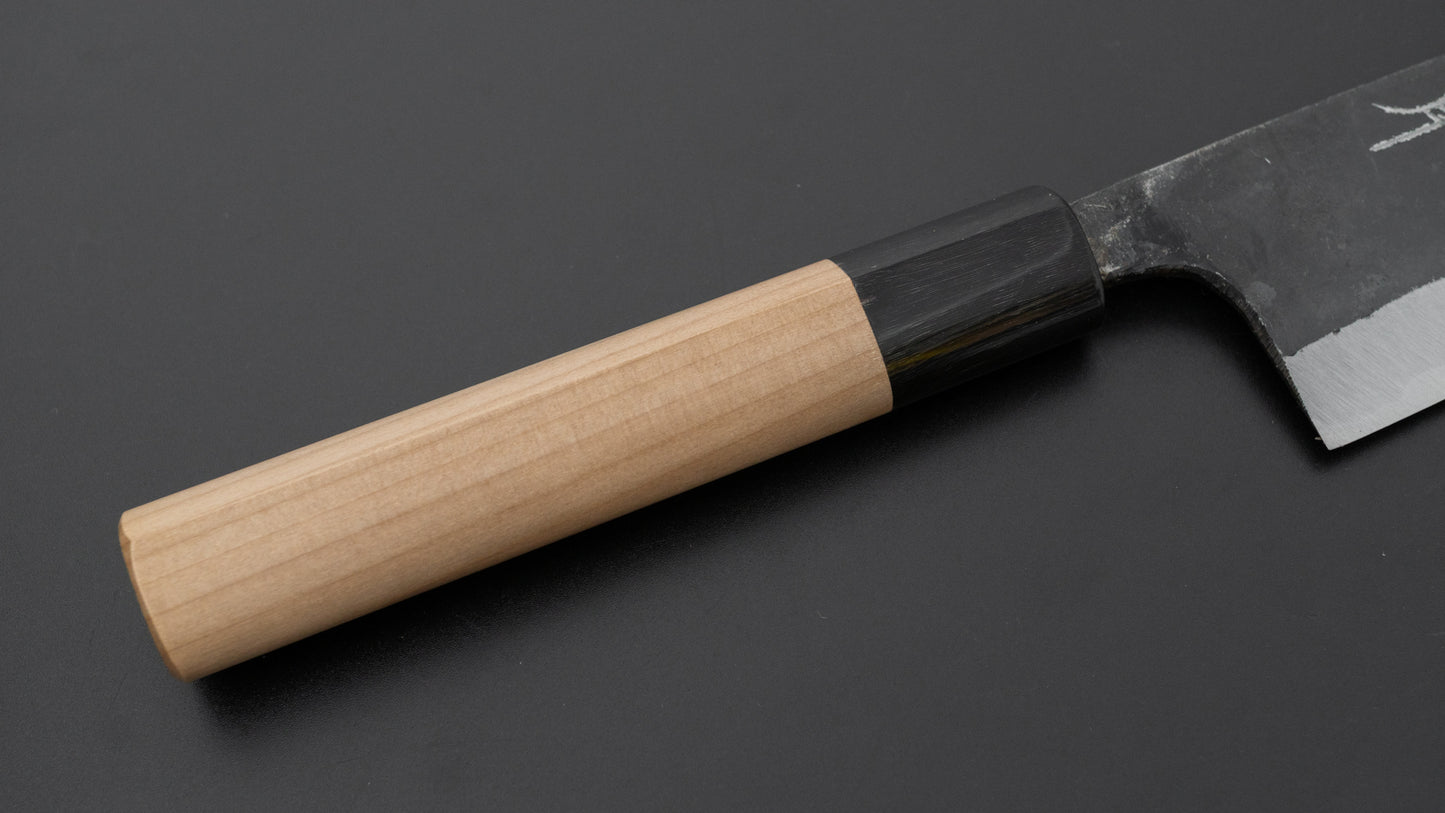 Hitohira Onihiro Wit #1 Santoku 150 mm Ho houten handvat (D-vorm)