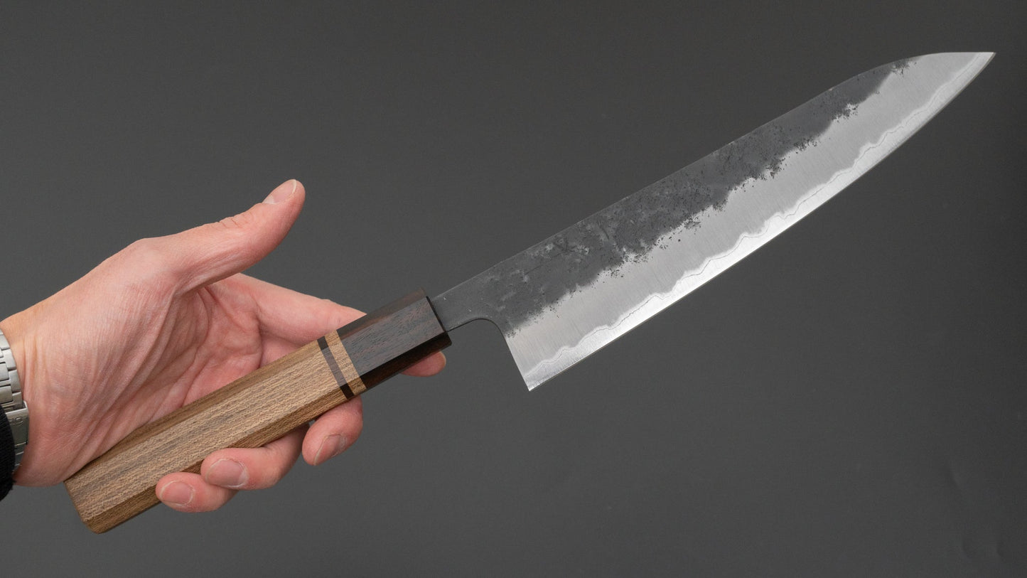 Hitohira Futana SB Kuro Nashiji Gyuto 210mm Jindai Elm Handle