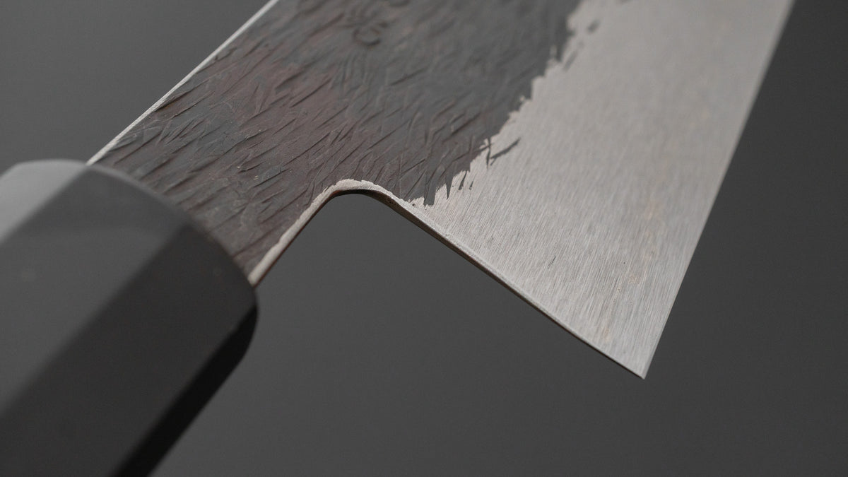 Isamitsu White #1 Stainless Clad Kurouchi Nakiri 165mm Yakusugi Cedar Handle