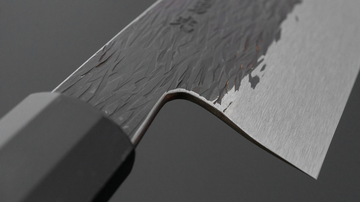 Isamitsu White #1 Stainless Clad Kurouchi Kiritsuke Gyuto 210mm Yakusugi Cedar Handle