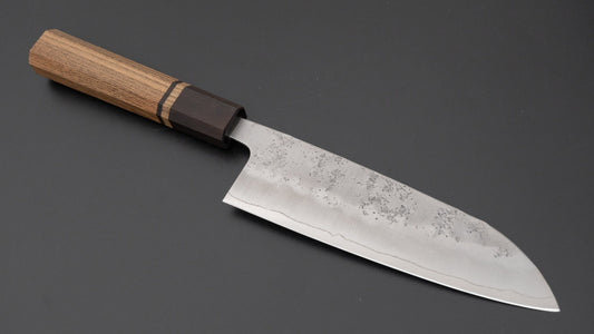 Hitohira Futana S3 Nashiji Santoku 170mm Jindai Elm Handle