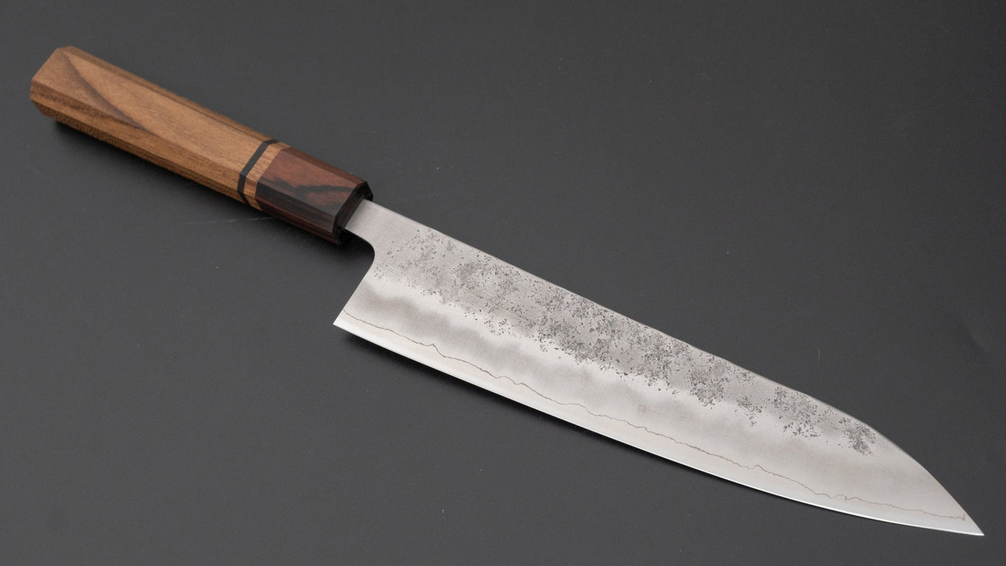 Hitohira Futana S3 Nashiji Gyuto 210mm Jindai Elm Handle