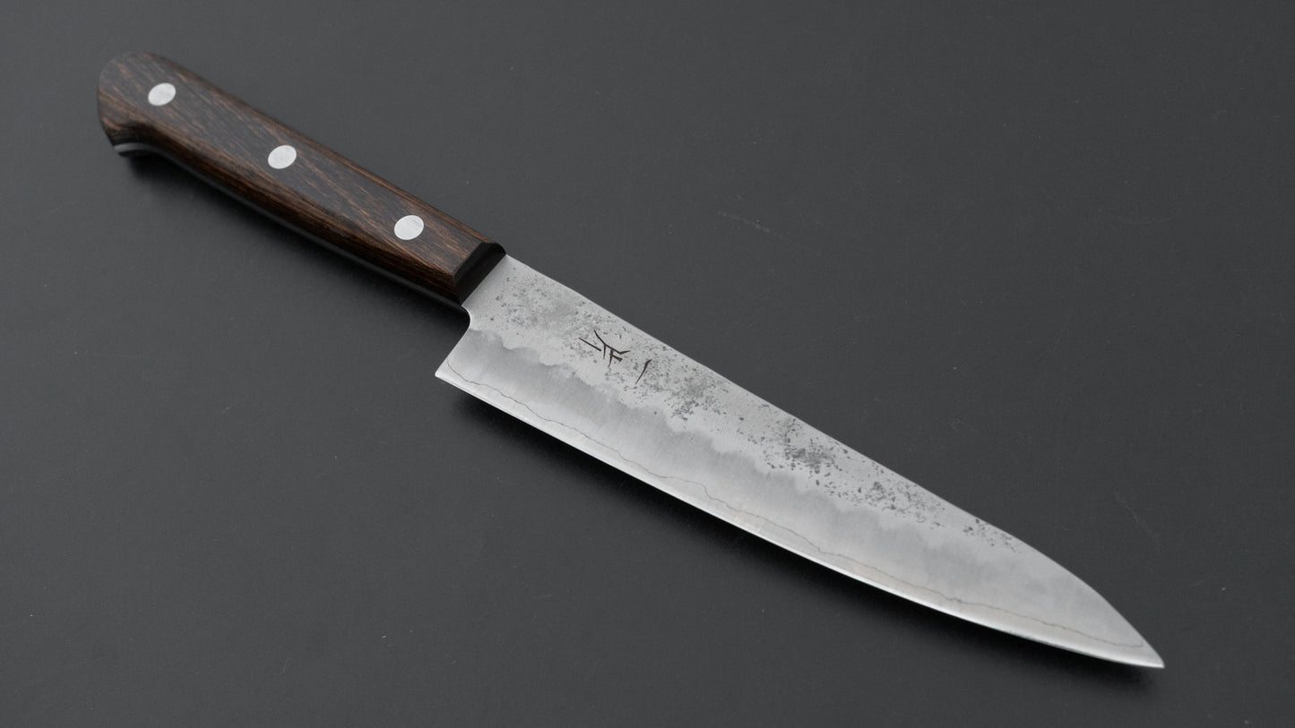 Hitohira Futana S3 Nashiji Petty 135 mm bruin Pakka-handvat (geen bolster)