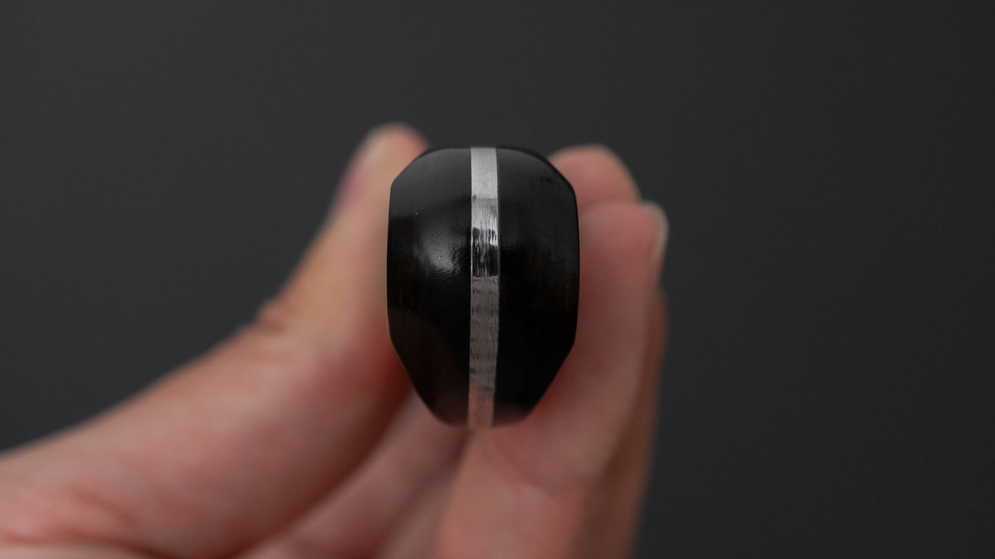 Hitohira Futana S3 Nashiji Petty 135 mm bruin Pakka-handvat (geen bolster)