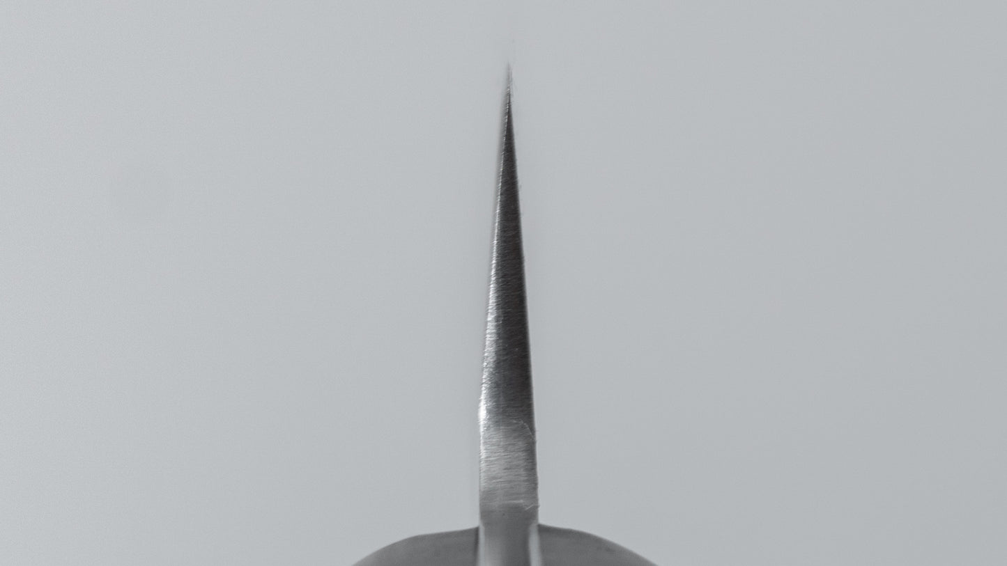 Hitohira Futana S3 Nashiji Petty 135 mm bruin Pakka-handvat (geen bolster)