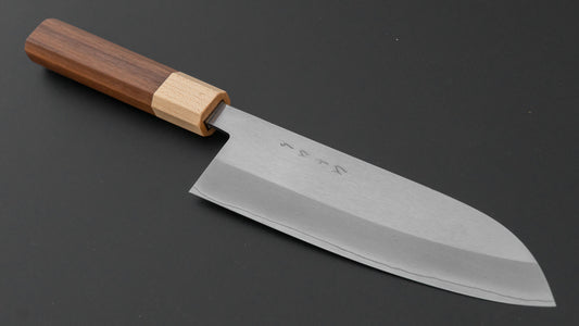 Hitohira TD SLD Migaki Santoku 165mm Walnut Handle