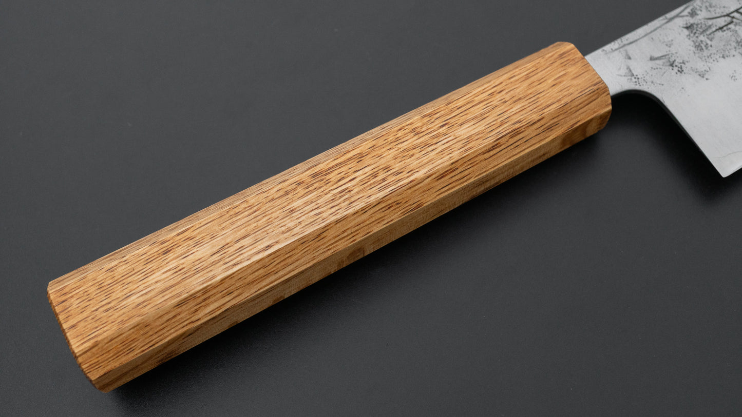 Hitohira Futana SLD Nashiji Gyuto 210 mm eikenhouten handvat