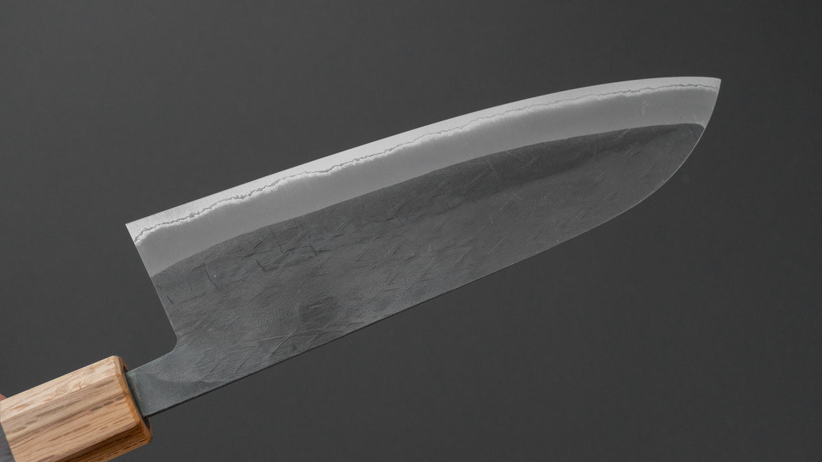 Hitohira TD Blue #2 Stainless Clad Kurouchi Santoku 165mm Wenge Handle