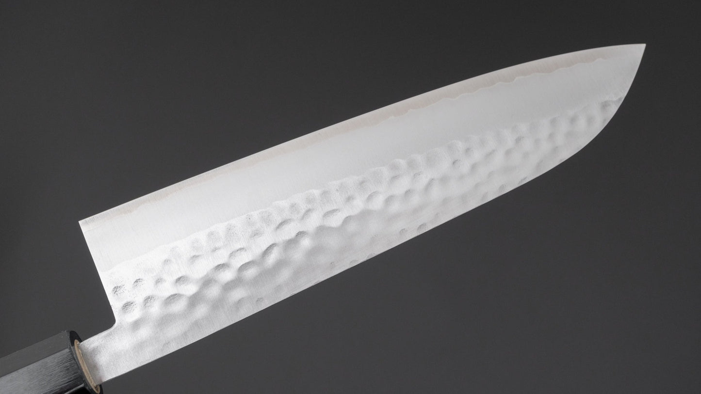 Hitohira NM Tsuchime Gyuto 180mm Ho Wood Handle