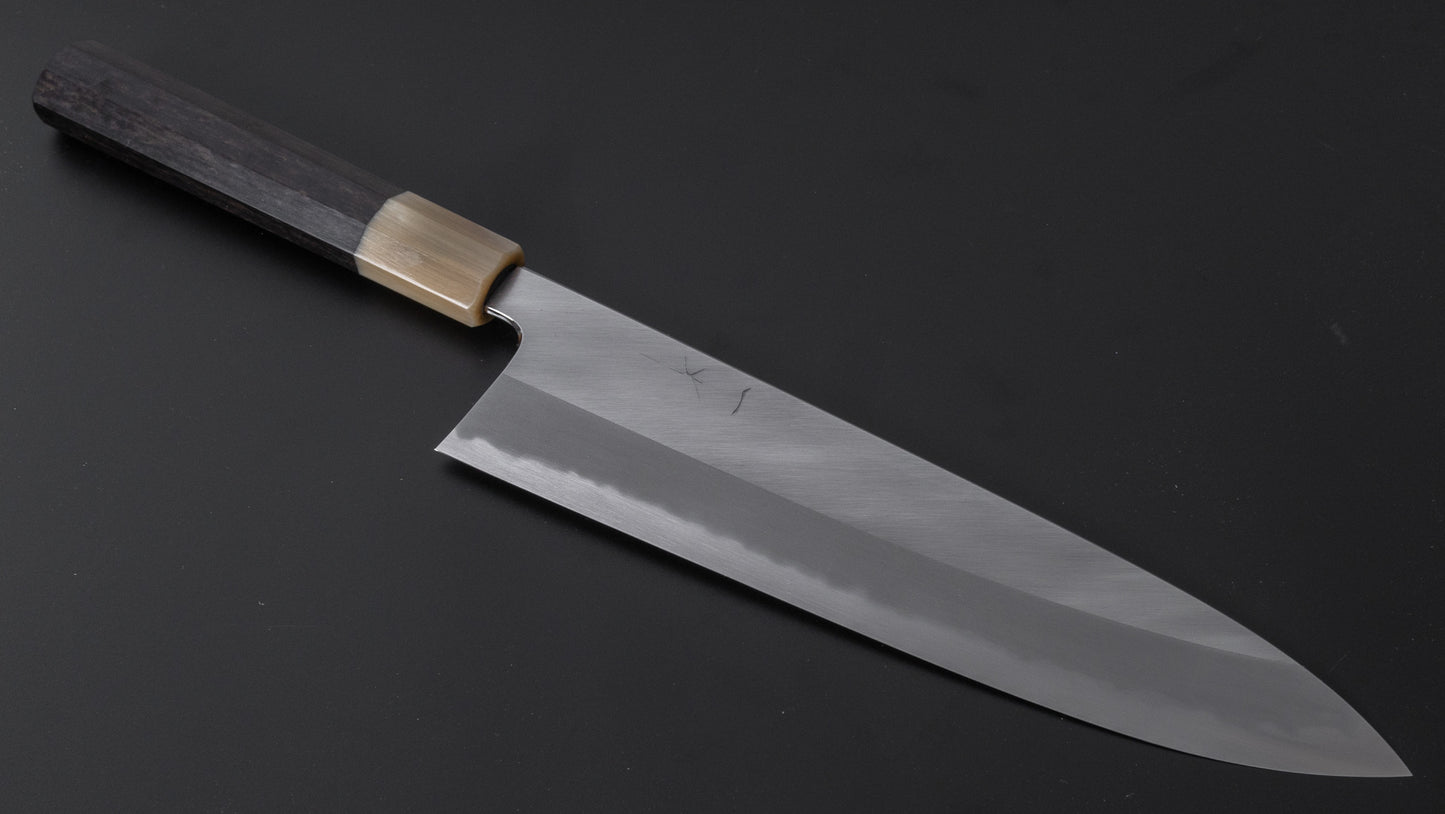 Hitohira Tanaka Kyuzo Blue #1 Migaki Gyuto 240mm Taihei Ebony Handle (Extra Height)
