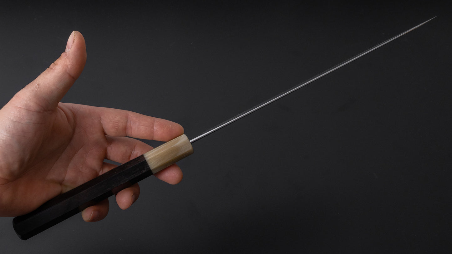 Hitohira Tanaka Kyuzo Blue #1 Migaki Gyuto 240mm Taihei Ebony Handle (Extra Height)